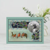 Carte Vintage Noël Modèle plat (Debout devant)