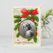 Carte Vintage Noël Modèle plat (Debout devant)