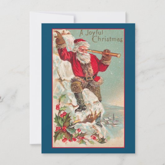 Carte Vintage Noël Père Noël (Devant)