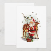 Carte Vintage Noël Père Noël (Devant / Derrière)