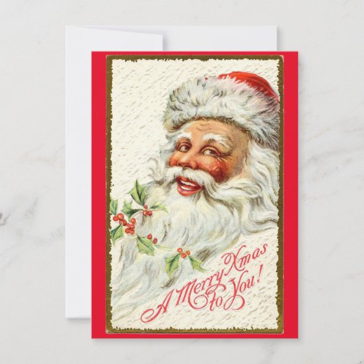 Carte Vintage Noël Père Noël (Devant)