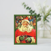 Carte Vintage Noël Père Noël (Debout devant)