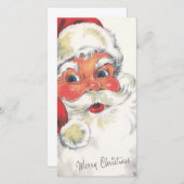 Carte Vintage Noël Père Noël (Devant / Derrière)
