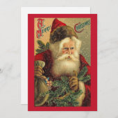Carte Vintage Noël Père Noël (Devant / Derrière)