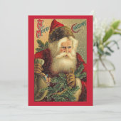 Carte Vintage Noël Père Noël (Debout devant)