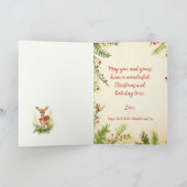 Carte Vintage Noël Reindeer (Intérieur)