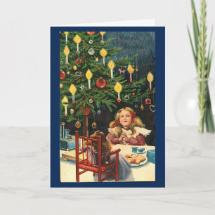 Carte Vintage Noël Retro Fêtes Personnalisées