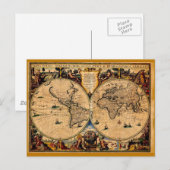 Carte vintage Nova totius terrarum 1625 (Devant / Derrière)