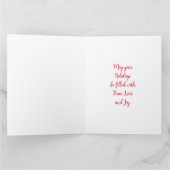 Carte Vintage oiseau Noël (Intérieur)