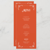 Carte vintage Orange Anniversaire (Devant / Derrière)