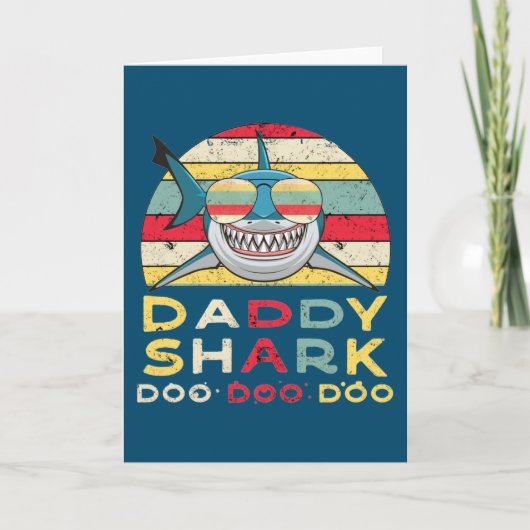 Carte Vintage Papa Requin "Doo Doo Doo" (Devant)