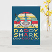 Carte Vintage Papa Requin "Doo Doo Doo" (Fleur jaune)