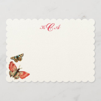 Carte Vintage Papillon plat
