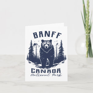 Carte Vintage Parc national Banff Canada Randonnée Souve