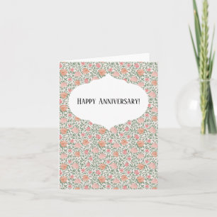 Carte Vintage Parfait Roses rose et pêche