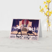 Carte vintage Paris Girls Fencing Note (Fleur jaune)