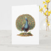 Carte Vintage Peacock...carte pour notes (Fleur jaune)