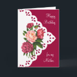 Carte Vintage Peony Flower for maman, Mother Birthday<br><div class="desc">Vintage Peony Flower for maman,  Mother Birthday</div>