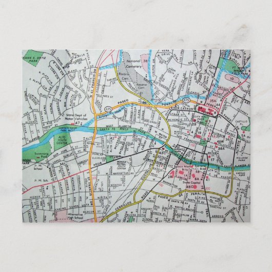 Carte Vintage père Noël Fe, NM (Devant)