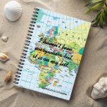 Carte Vintage personnalisée<br><div class="desc">Vintage Map Planner - Customisez ce planificateur amusant avec votre propre mantra de voyage! Ne manquez jamais vos rendez-vous importants ou vos notes. L'arrière - plan d'une carte du monde de style vintage en fait un cadeau absolument parfait pour les voyageurs, les routards ou ceux qui se promènent en rêvant...</div>