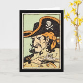 Carte Vintage Pirate (Fleur jaune)