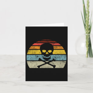 Carte Vintage Pirate Crossbones Drapeau Style rétro H