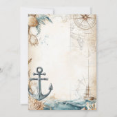 Carte vintage Plage Tropical Island Mariage (Dos)