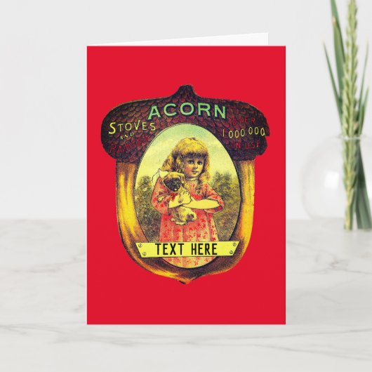 Carte Vintage poêle à glacier publicité mignon rustique (Devant)