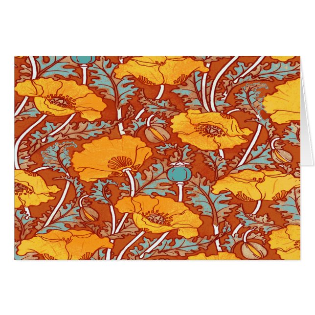 Carte vintage ~ Poppy (Devant horizontal)