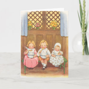 Carte Vintage Porridge Porridge Hot Childrys Nursery Rhy