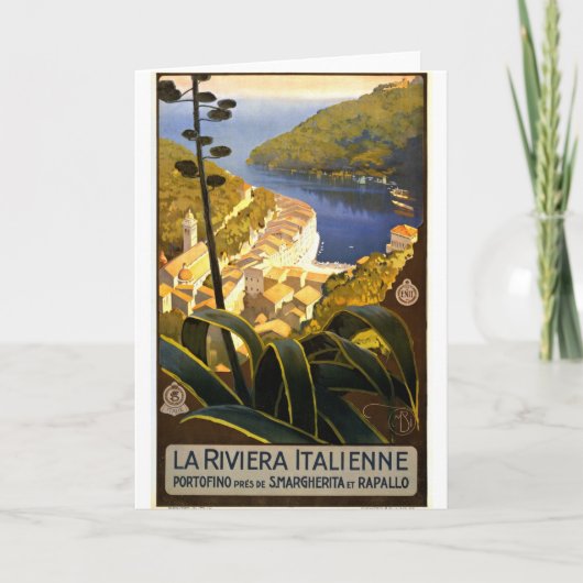Carte Vintage Portofino Italie (Devant)
