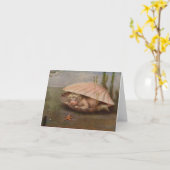 Carte vintage pour bébé Sirène (Fleur jaune)