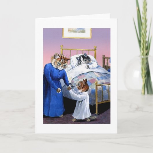 Carte vintage pour chats par Louis Wain (Devant)