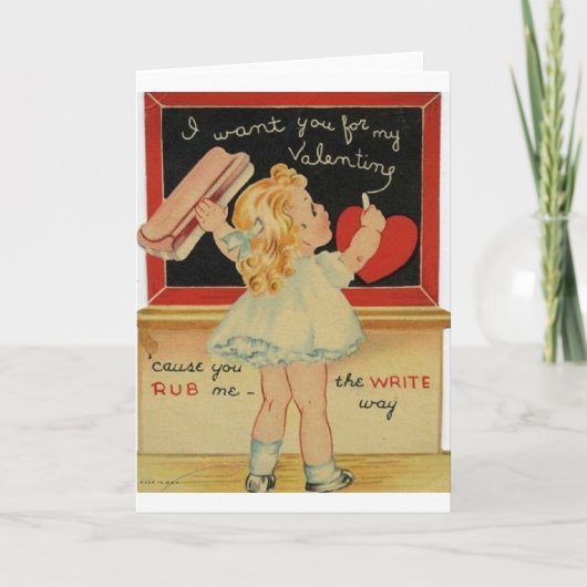 Carte vintage pour la Saint Valentin (Devant)