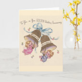 Carte vintage pour les noces d'or (Fleur jaune)