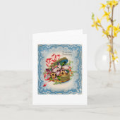 Carte Vintage pour ton anniversaire (Fleur jaune)