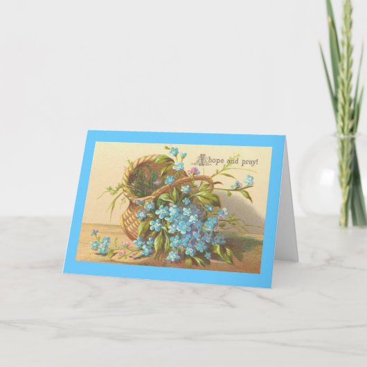 Carte vintage préoccupation —penser à vous (Devant)