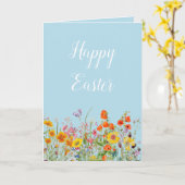 Carte Vintage printemps de Pâques (Fleur jaune)