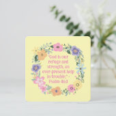 Carte Vintage Printemps Floral Wreath Religion Blank (Debout devant)