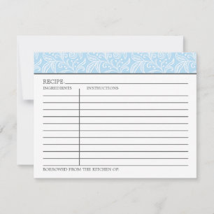 Carte Vintage quelque chose Fête des mariées bleue Recet