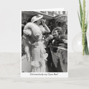 Carte Vintage - Quelqu'Un A-T-Il Dit Open Bar ?,