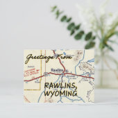 Carte Vintage Rawlins WY (Debout devant)