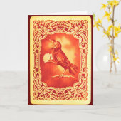 Carte Vintage Red Crow Jouer au poker (Fleur jaune)