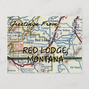 Carte Vintage Red Lodge MT