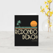 Carte Vintage Redondo Beach Californie (Fleur jaune)