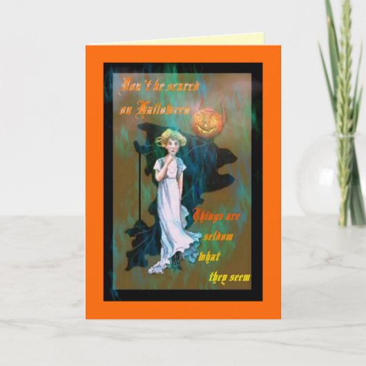 Carte vintage "regard " de Halloween (Devant)