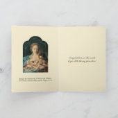 Carte vintage Religieuse Bébé Vierge Marie (Intérieur)