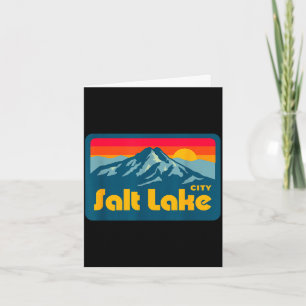 Carte Vintage rétro années 70 80 Salt Lake City Utah mon
