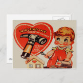 Carte vintage Retro Handyman Valentine (Devant / Derrière)