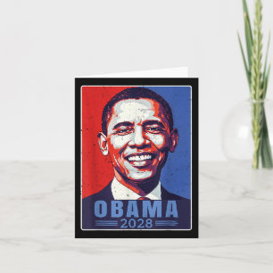 Carte Vintage Retro Obama 2028 48ème Président America M